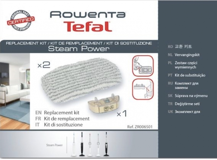 2 lingettes + anticalcaire ROWENTA RY6535WI4Q0 - STEAM POWER nettoyeur vapeur